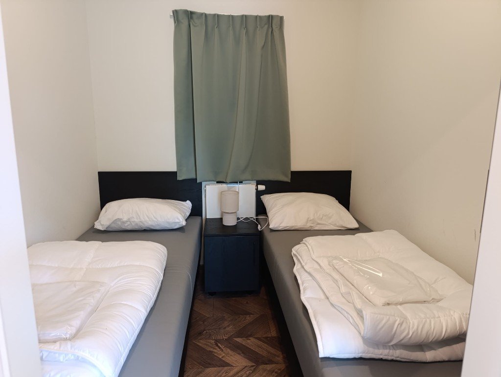 Slaapkamer van het vakantiehuis op de Veluwe